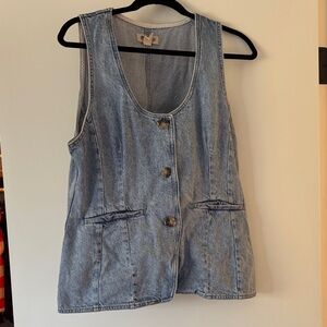 Madewell Light Blue Denim Vest